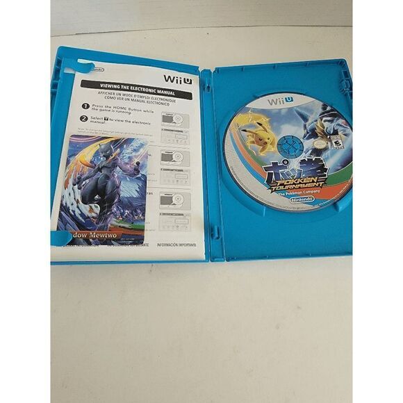 Nintendo Wii U Pokken Tournament w/ Shadow Mewtwo Amiibo Card Game CD - Picture 2 of 3
